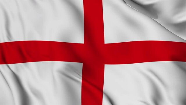 The England flag animation seamless loop. 4K video