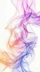 Naklejka premium Abstract Background of Curve Lines in Pastel Color and White Background