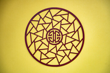 Wooden carved Chinese style antique hollow solid wood windows, flower window grids