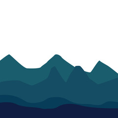 blue mountain background landscape transparent background