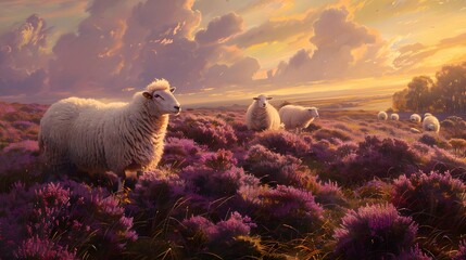 Sheep on the moores. 