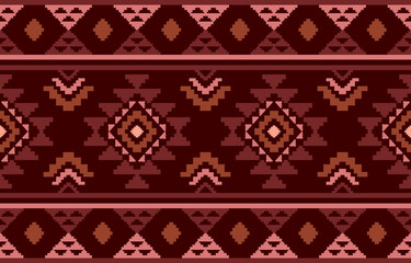 Ancient echoes Aztec geometric seamless patterns southwest Navajo Native American tribal ethnic colorful for textile printing