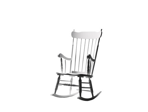 recommend clip art: a white rocking chair with black legs