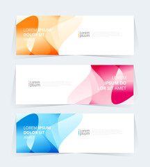 Geometric banner design with Vector presentation template.