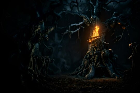 Ancient Tree with a Mysterious Face