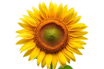 Fototapeta premium Bright, Beautiful Sunflower Isolated On A White Background.
