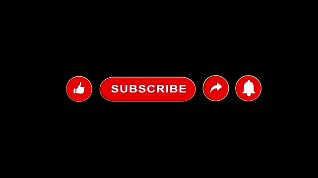 like button, subscribe button bell notification. Social media interface Mouse clicking Subscribe Button Like Notification. click, internet, online, social, stream, streaming, video, views, you tube - Powered by Adobe