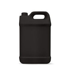 black gallon mockup isolated transparent