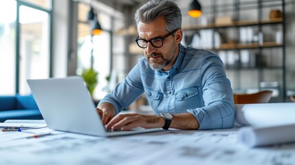 Architect of Trust: Businessman Auditing Financial Integrity