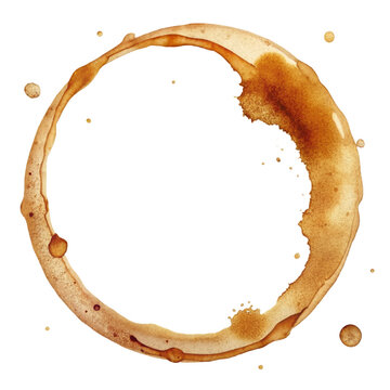 coffee stains on transparent background