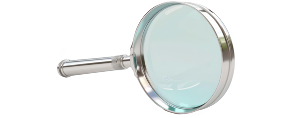 Magnifying glass on transparent background