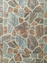 Background of stone wall texture. Floor tile pattern for design and decoration.