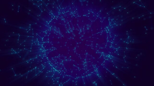 looped animation vibration of colored energy