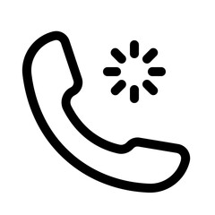 delay call icon with line style, perfect for user interface projects