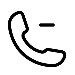 minus call icon with line style, perfect for user interface projects