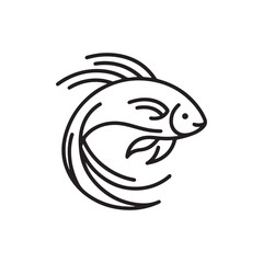 Fish Line Art Illustration