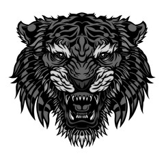 Obraz premium Angry tiger head. 