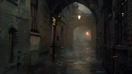 Fototapeta premium street in the old town. Generative AI