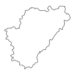 Charente department map, administrative division of France. Vector illustration.