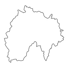 Cantal department map, administrative division of France. Vector illustration.