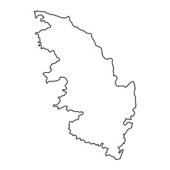 Corse du Sud department map, administrative division of France. Vector illustration.