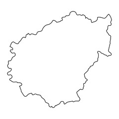 Correze department map, administrative division of France. Vector illustration.