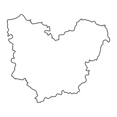 Eure department map, administrative division of France. Vector illustration.