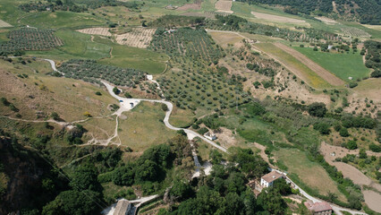 Landscape around Ronda, pueblo blanc of Andalusia