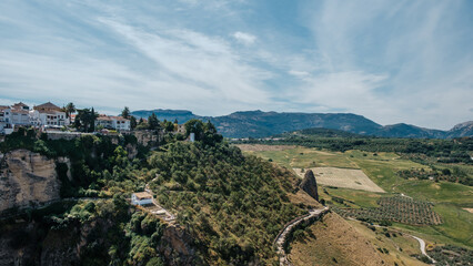 Landscape around Ronda, pueblo blanc of Andalusia