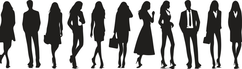 silhouettes of people