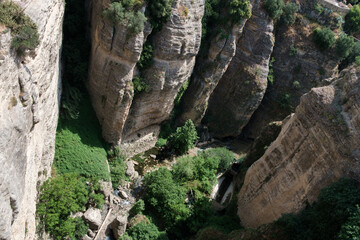 Landscape of Ronda,  canyon and typical city of Andalusia
