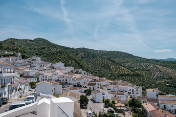Panoramic view on Zahara de la Sierra, Andalousia