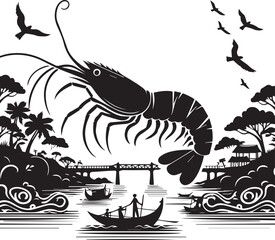 shrimp vector illustration