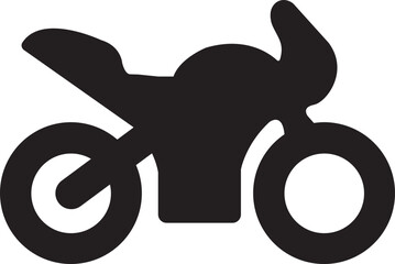 Motorcycle and bicycle fill icon. Motocross and delivery retro and modern vehicle side view isolated on transparent background. Transport symbol. Bike silhouette flat design for apps and websites.