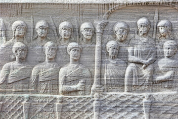 Obraz premium The Theodosius Obelisk: bas- reliefs of the pedestal, Istanbul, Turkey