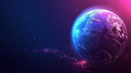 Obraz premium a vector abstract globe innovation concept background, capturing the essence of global connectivity and technological advancement in a dynamic and contemporary style.