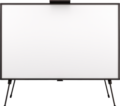 white board with copy space isolated on white or transparent background,transparency 