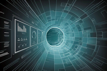 A comprehensive data management system dashboard concept showcasing data analytics, real-time metrics, and user-friendly interface for efficient data visualization and decision-making. 