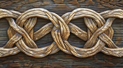 Obraz premium A close-up shot of a wooden wall featuring a prominent knot