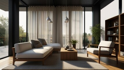 Fototapeta premium Stylish Modern Living Space