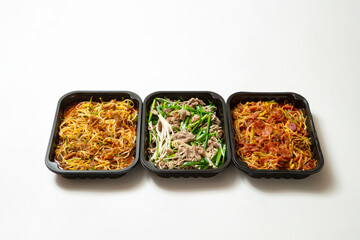 Stir-fried various types of meat