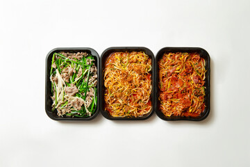 Stir-fried various types of meat