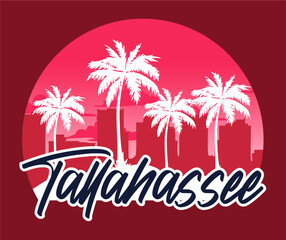 Naklejka premium Tallahassee Florida with beautiful views and palm trees