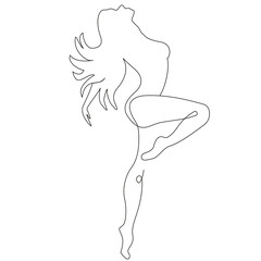 The girl in the dance. Rhythm. Gymnastics. © IrynaShkola