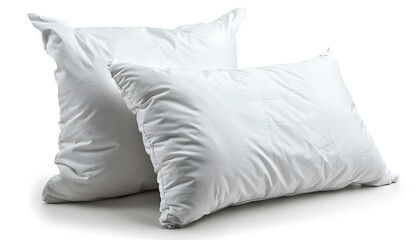 Two new soft pillows isolated on white