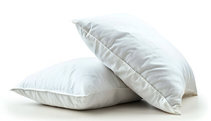 Two new soft pillows isolated on white