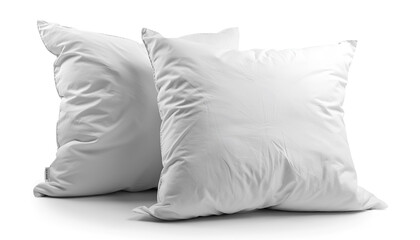 Two new soft pillows isolated on white