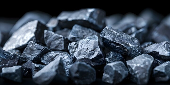 Essential Minerals for Battery Production. Concept Lithium, Cobalt, Nickel, Graphite, Manganese