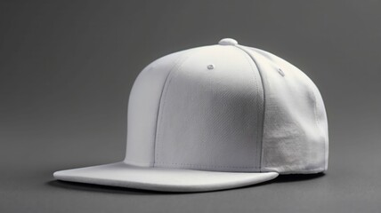 white baseball cap mockup on a grey background