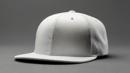 Fototapeta premium white baseball cap mockup on a grey background